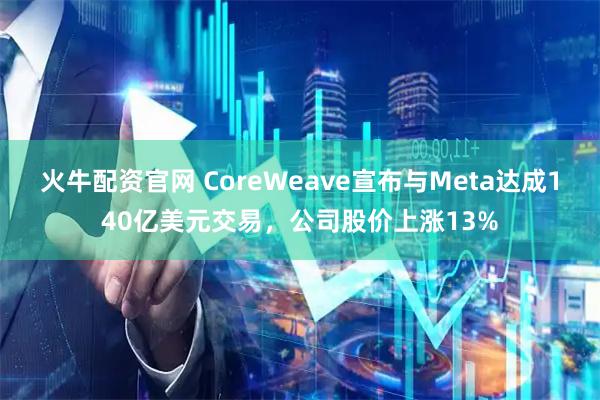 火牛配资官网 CoreWeave宣布与Meta达成140亿美元交易，公司股价上涨13%